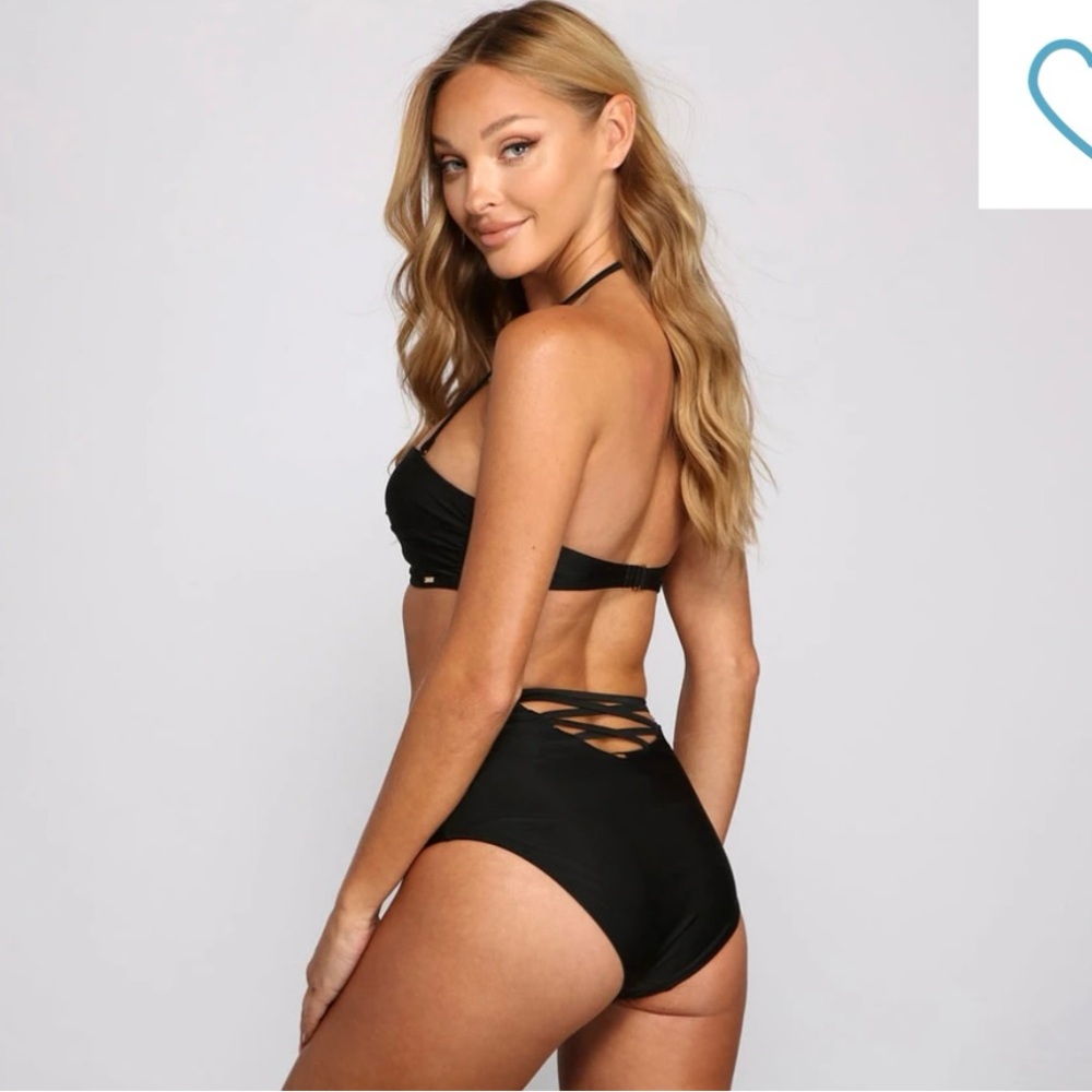 Rue21 High Waist Perfect Cheek Strappy Bikini Bottom - XS